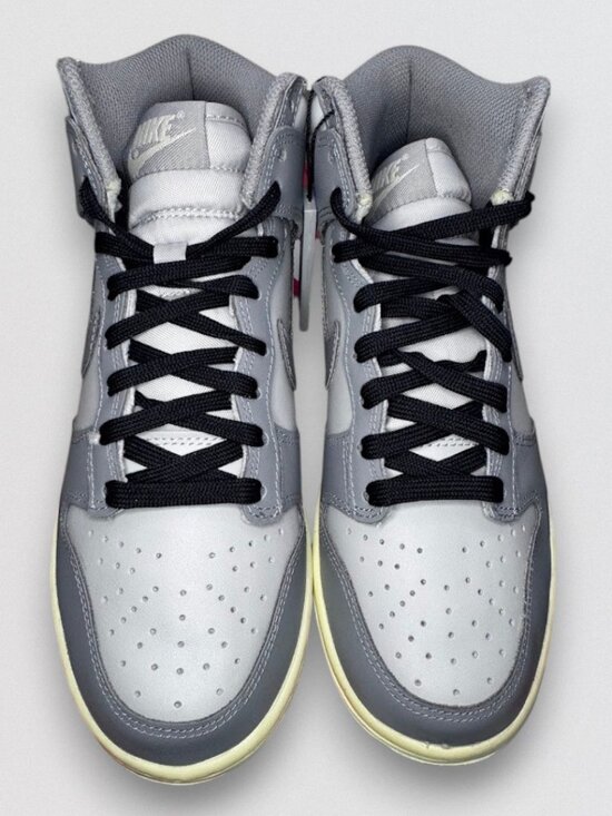 Nike Shoes - Nike Grey Fog Particle Grey Dunk High Women's 5.5 Men's 4 High Top Leather Sneak